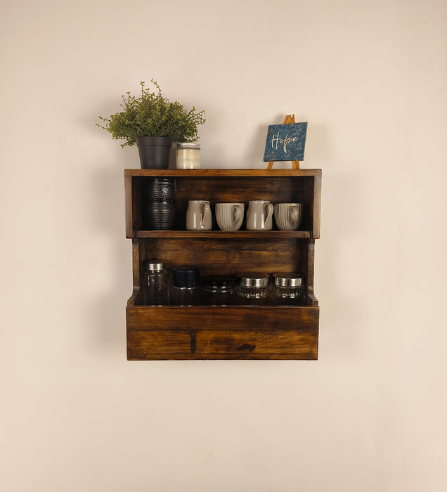 FLORENTINE Wooden Wall Shelf Organiser