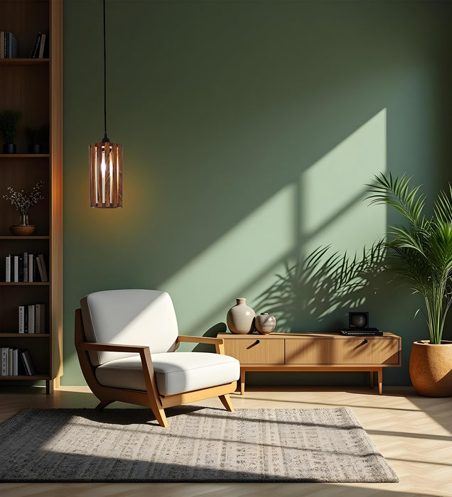 Casa Brown Wooden Single Hanging Lamp