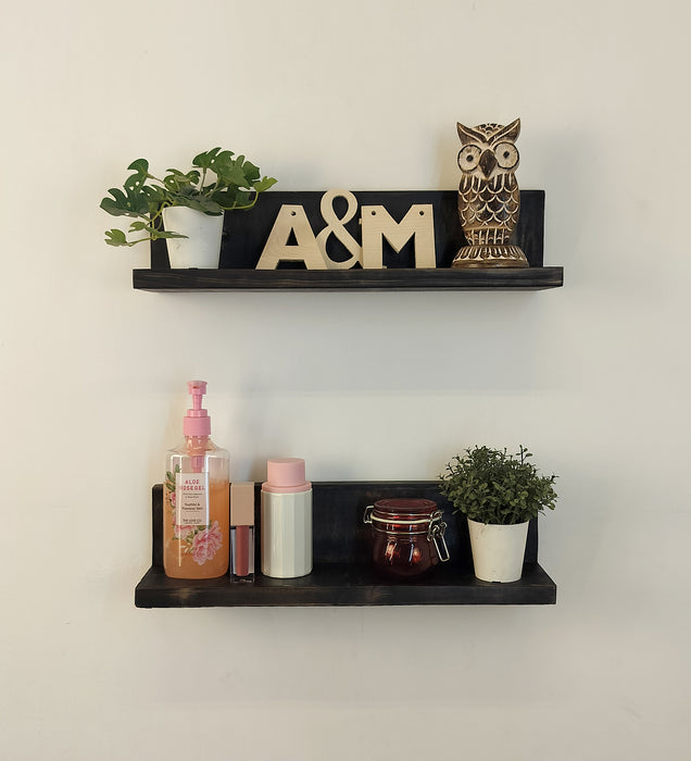 Casper Set Of 2 Wooden Wall Shelf Organiser