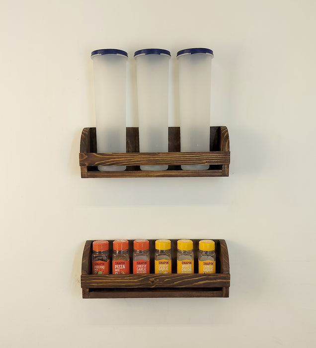 Erik Set of 2 Wooden Wall Shelf Organiser