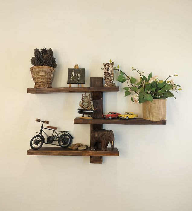 Fiona Wooden Wall Shelf Organiser