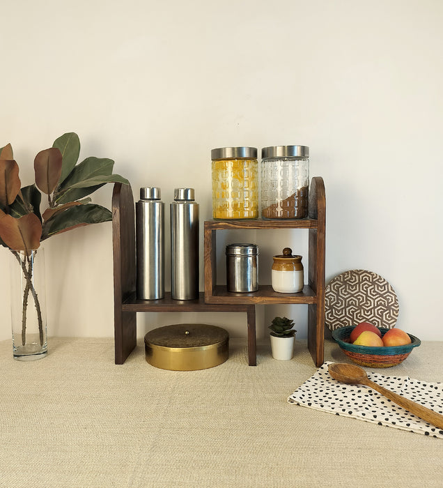 Helene Wooden Kitchen Countertop Organiser