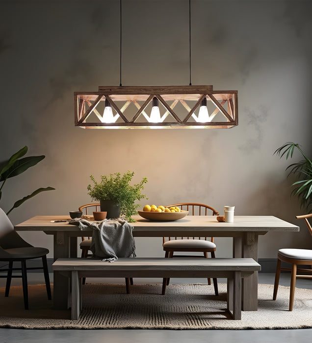 Symmetric 36 Centrum Brown 3 Series Hanging Lamp