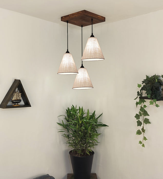 Terzo Beige Cluster Hanging Lamp