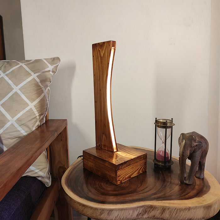 Arc LED Wooden Table Lamp