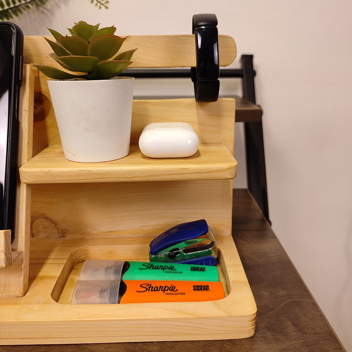 Wooden Desk Organiser 2