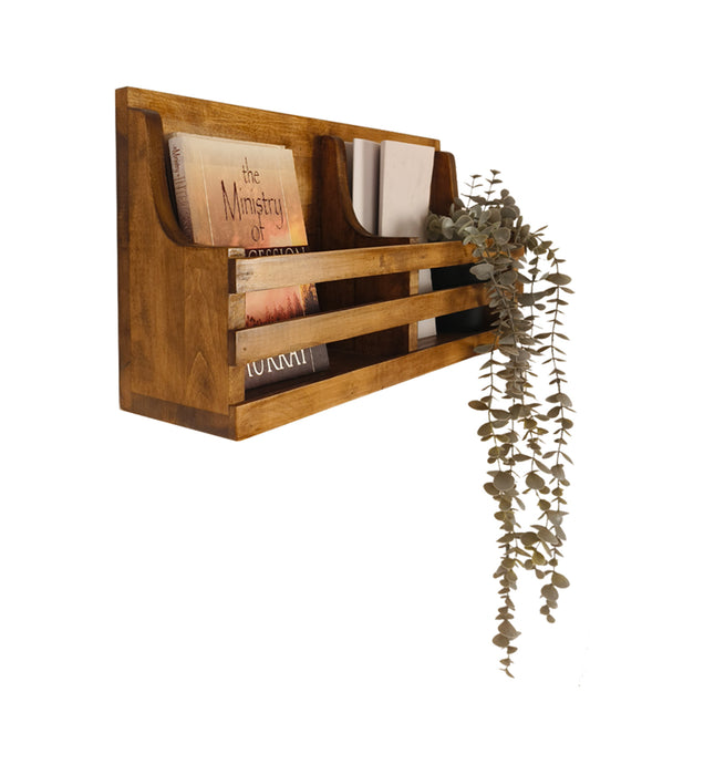 Norita Wooden Wall Shelf Organiser with Key Holders