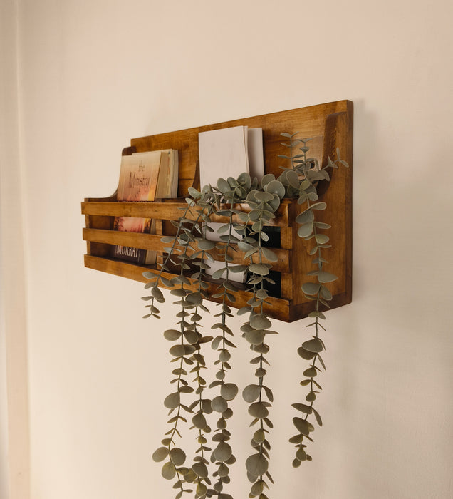 Norita Wooden Wall Shelf Organiser with Key Holders