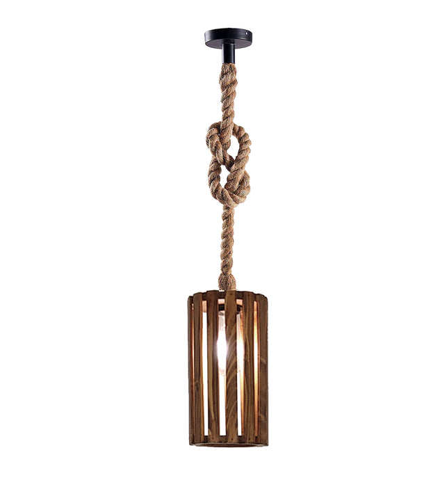 Casa Brown Wooden Single Hanging Lamp