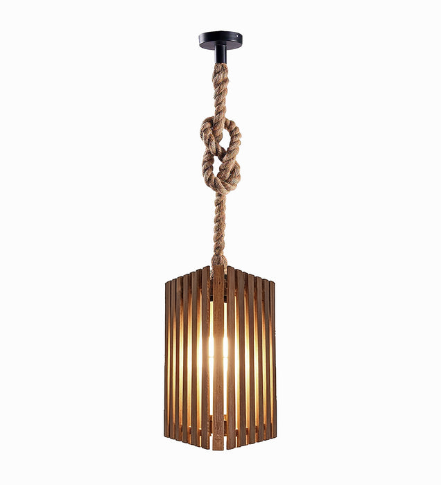 Trika Brown Wooden Single Hanging Lamp