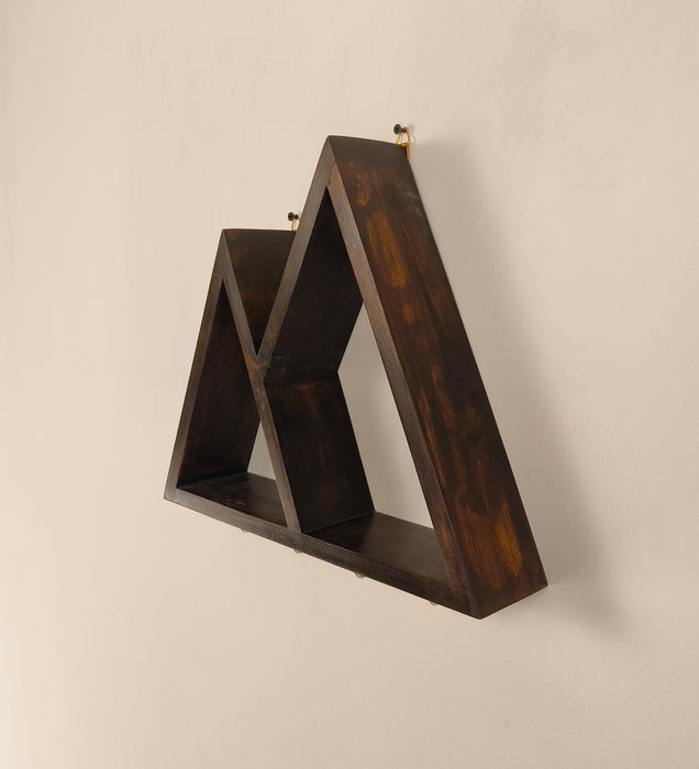 PHAROAH Wooden Wall Shelf Organiser with Key Holders