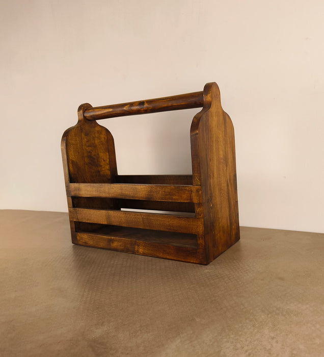 ADORA Wooden Bottle & Cutlery Holder