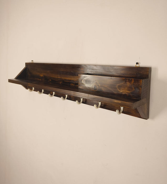 ANDRE Wooden Wall Organiser with Key Holders