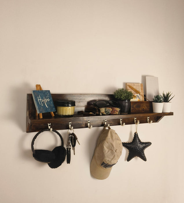 ANDRE Wooden Wall Organiser with Key Holders
