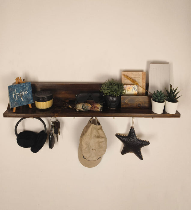 ANDRE Wooden Wall Organiser with Key Holders
