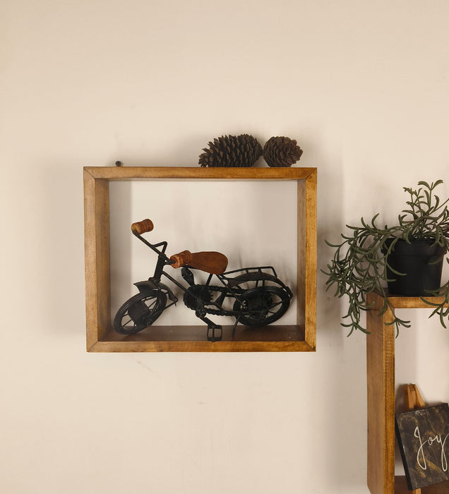 ARTHUR III Rectangular Shaped Set of 3 Wooden Wall Shelves