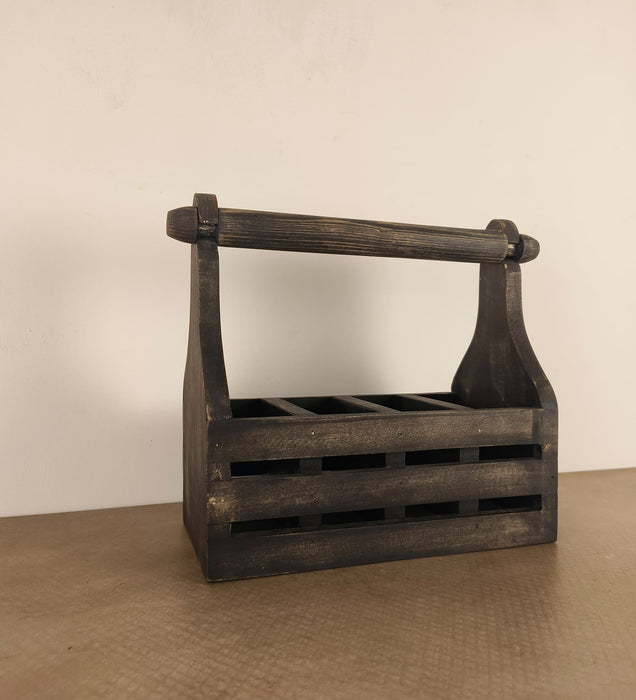 AUDREY Wooden Kitchen Roll Holder and Cutlery Holder