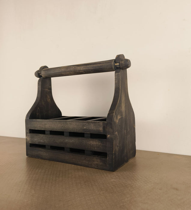 AUDREY Wooden Kitchen Roll Holder and Cutlery Holder