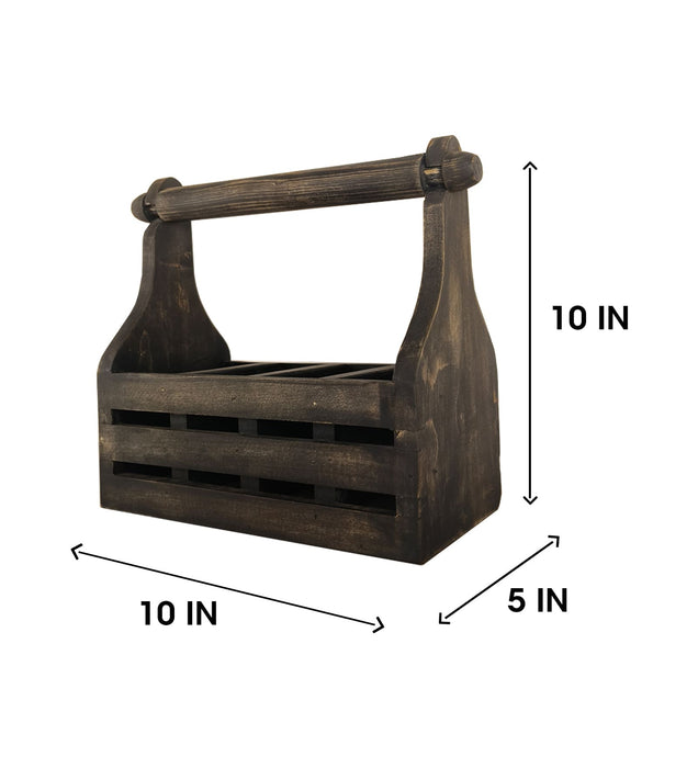 AUDREY Wooden Kitchen Roll Holder and Cutlery Holder
