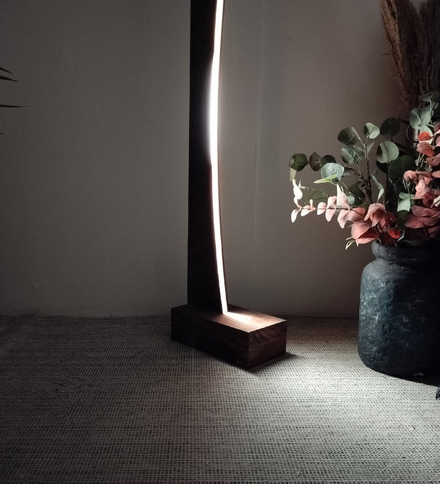 Arc LED Wooden Floor Lamp