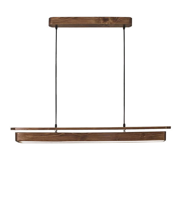 Art Deco 48 Brown Wooden LED Hanging Lamp