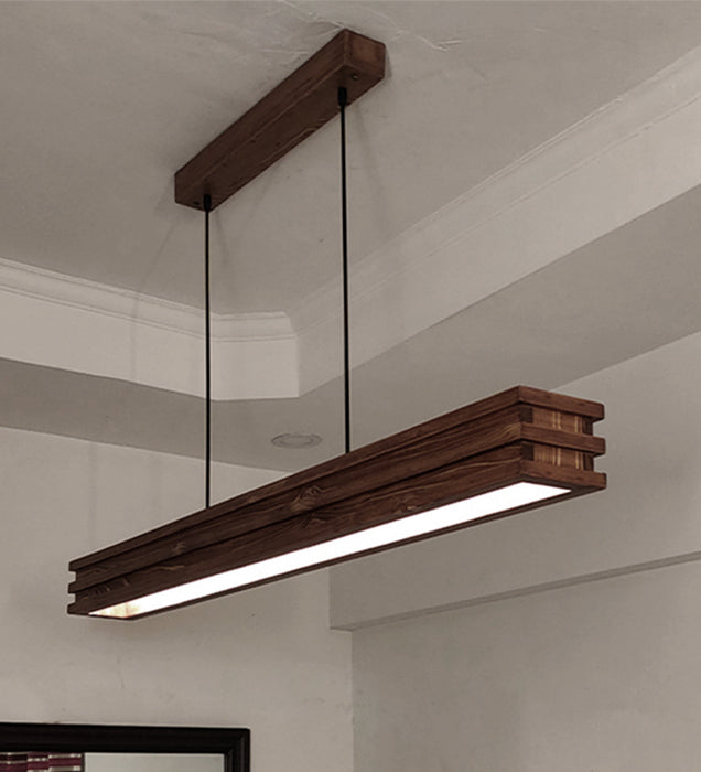 Artline 36 Brown Wooden LED Single Hanging Lamp