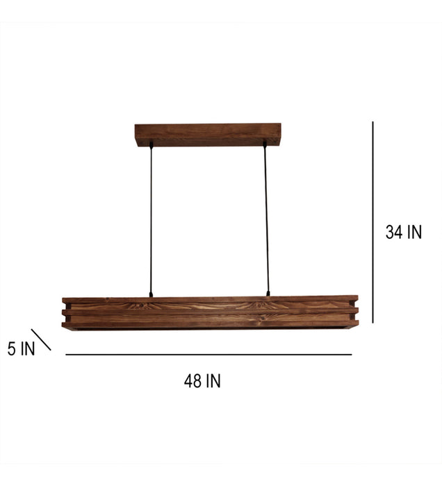 Artline 36 Brown Wooden LED Single Hanging Lamp