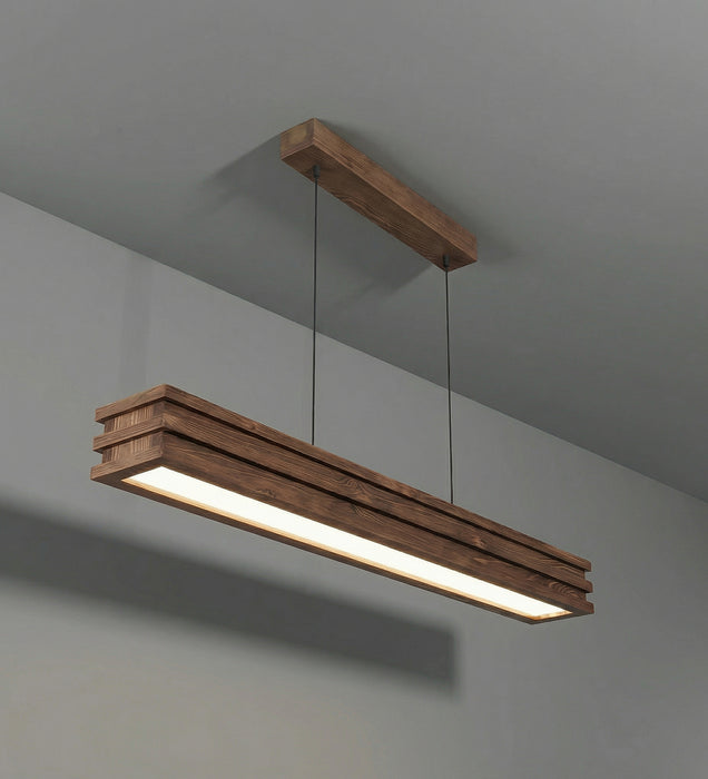 Artline 48 Brown Wooden LED Single Hanging Lamp