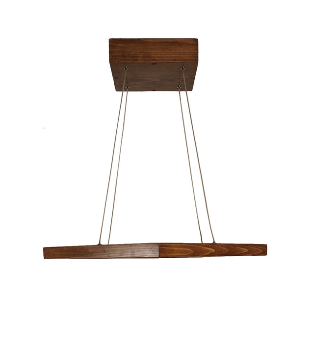 Atrium Brown Square LED Hanging Lamp