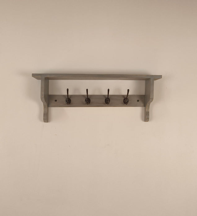 Brentwood Wooden Wall Shelf Organiser with Key Holders
