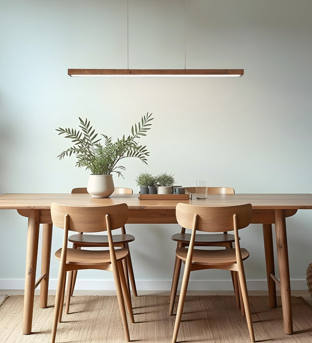 Brigitte 36 Brown Wooden LED Hanging Lamp