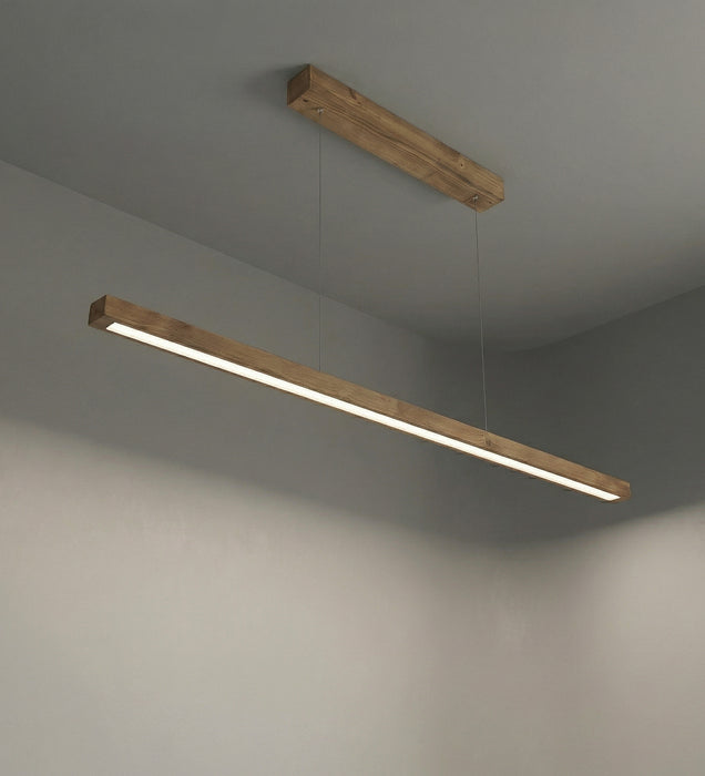 Brigitte 36 Brown Wooden LED Hanging Lamp