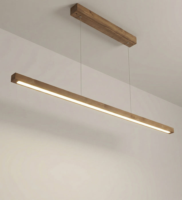 Brigitte 48 Brown Wooden LED Hanging Lamp
