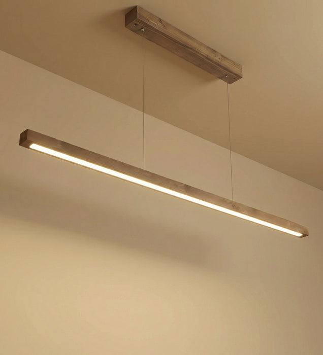Brigitte 48 Brown Wooden LED Hanging Lamp