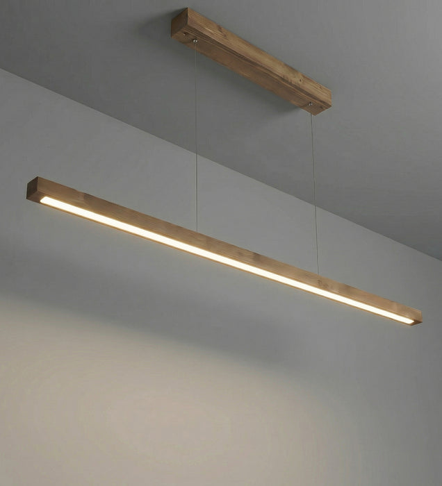 Brigitte 48 Brown Wooden LED Hanging Lamp