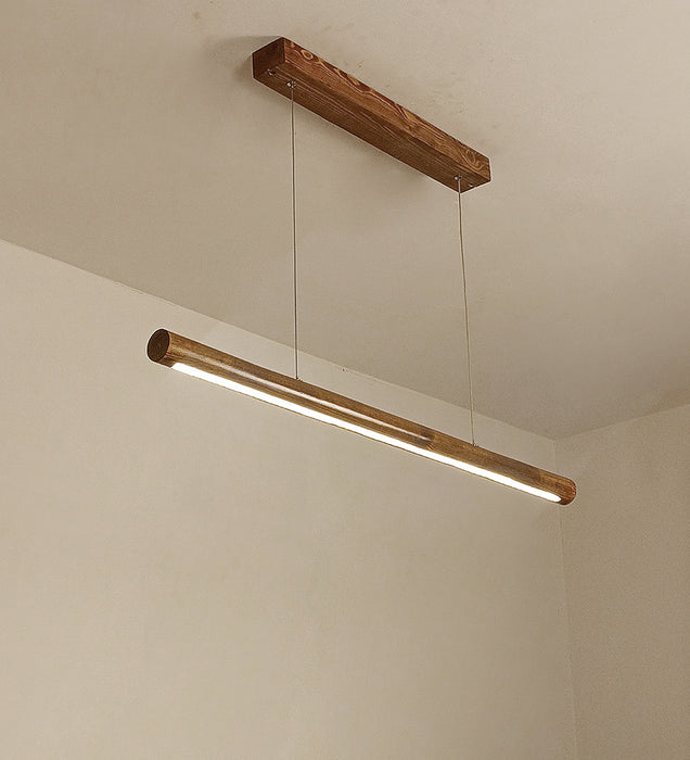 Cannula 36 Brown Wooden LED Hanging Lamp