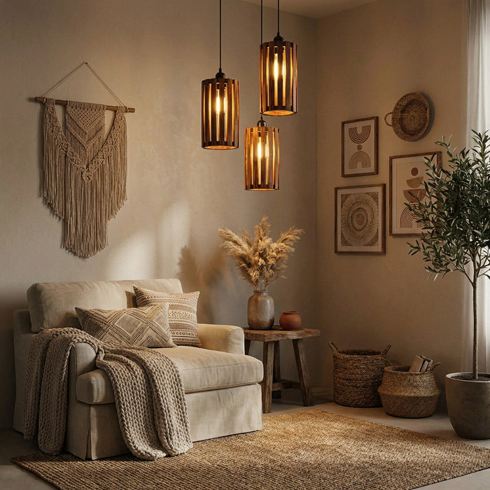 Casa Brown Cluster Hanging Lamp