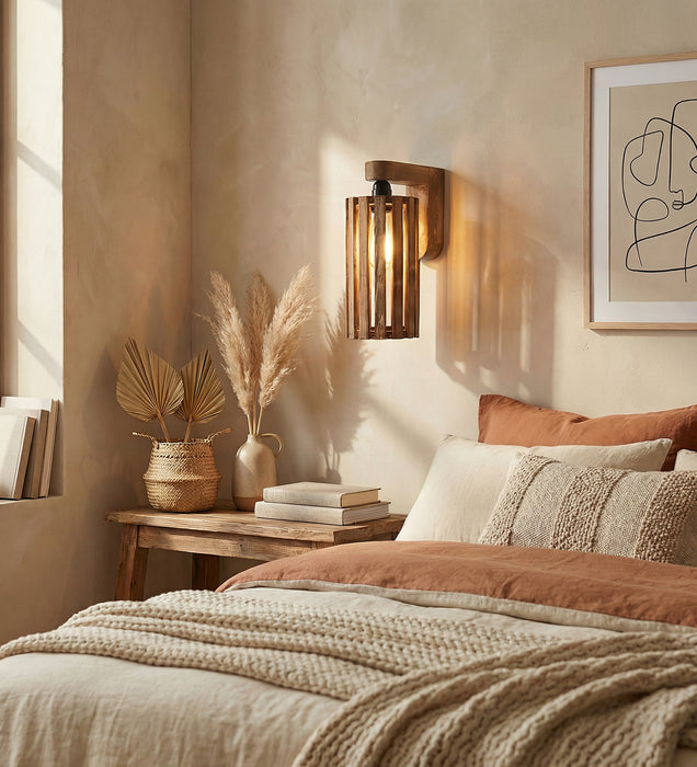Casa Brown Wooden Wall Light