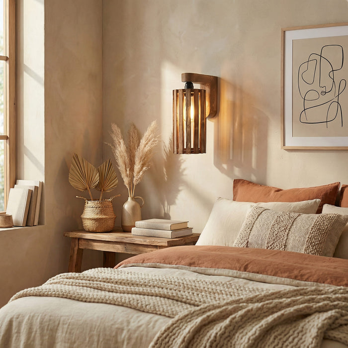 Casa Brown Wooden Wall Light