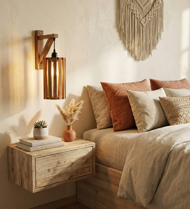 Casa L Brown Wooden Wall Light