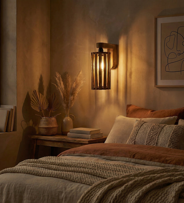 Casa Brown Wooden Wall Light