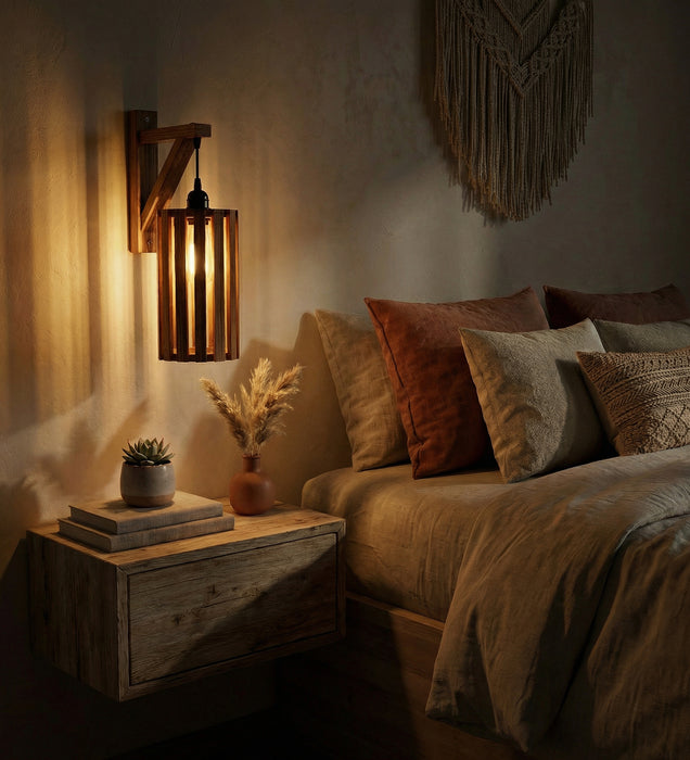 Casa L Brown Wooden Wall Light