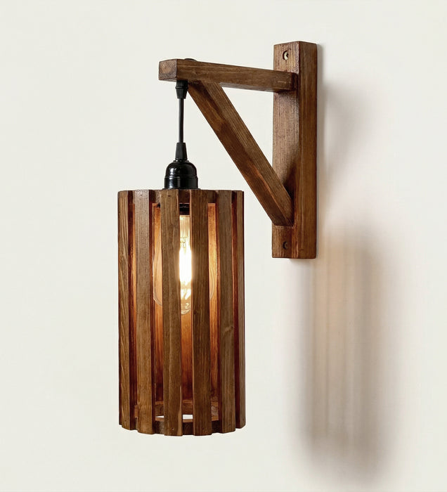 Casa L Brown Wooden Wall Light