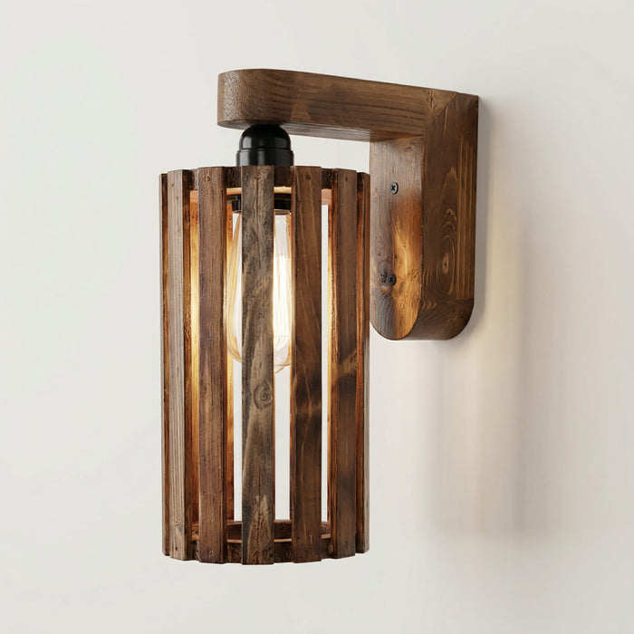 Casa Brown Wooden Wall Light