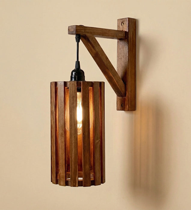 Casa L Brown Wooden Wall Light