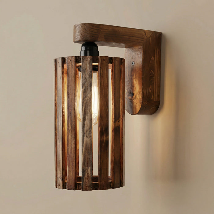 Casa Brown Wooden Wall Light