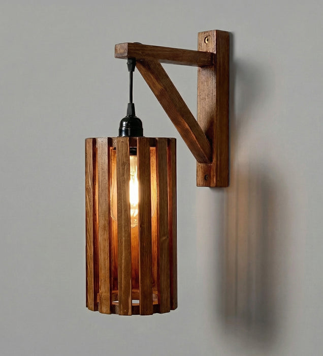 Casa L Brown Wooden Wall Light
