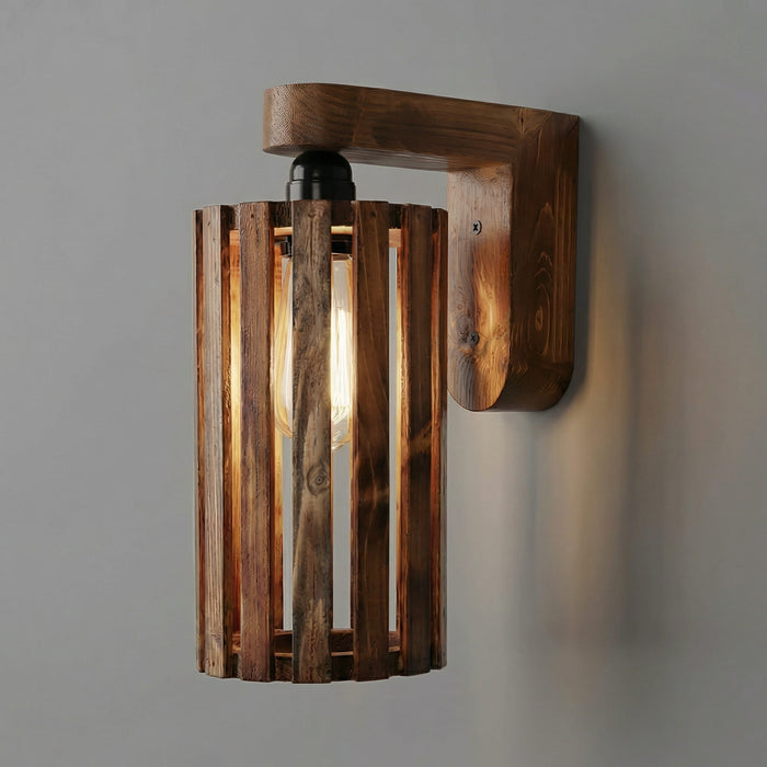 Casa Brown Wooden Wall Light