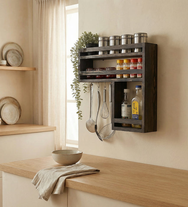 Caterina Wooden Kitchen Storage Rack