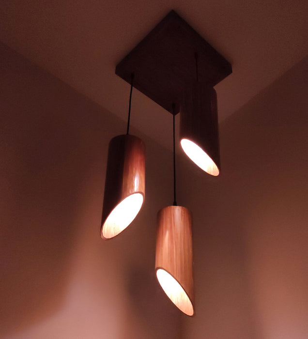 Cedar Brown Cluster Hanging Lamp